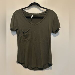 Green V-neck T-shirt From Nordstrom - New Without Tags